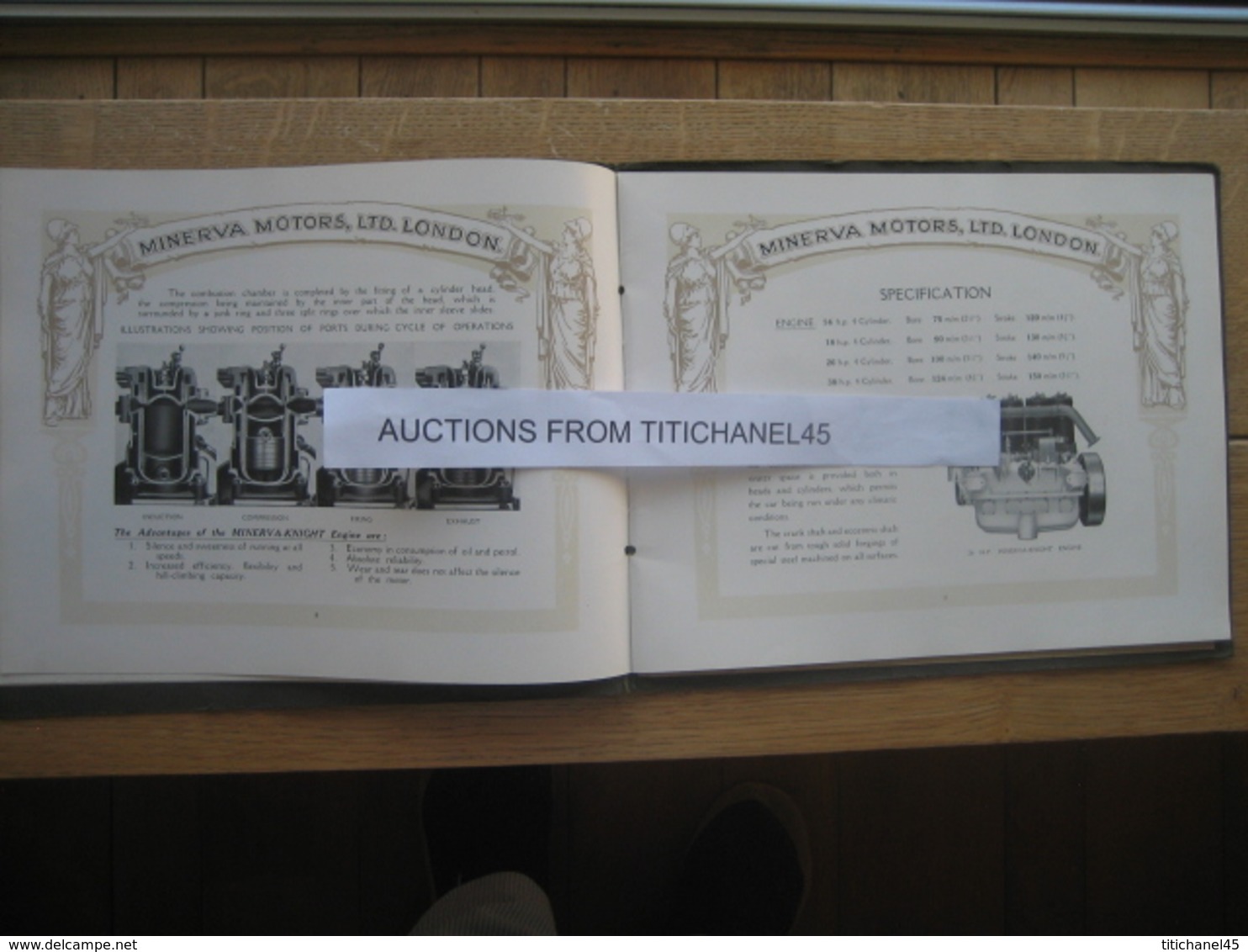 Luxueux & superbe catalogue automobile de 1914 MINERVA MOTORS LONDON - 36 pages illustrées - 3 planches couleurs