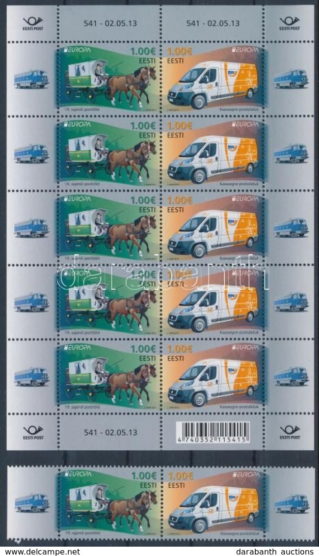 ** 2013 Europa CEPT Postai Járművek Pár + Kisív Mi 763-764 - Otros & Sin Clasificación