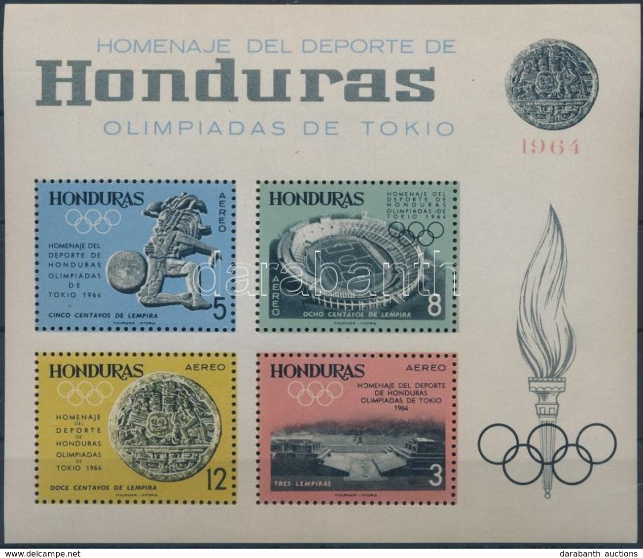 ** 1964 Tokiói Nyári Olimpia Blokk Mi 6 A - Otros & Sin Clasificación