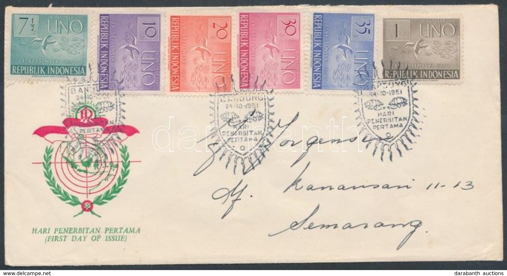 1951 6 éves Az ENSZ Fennállása Sor Mi 94-99 FDC - Otros & Sin Clasificación