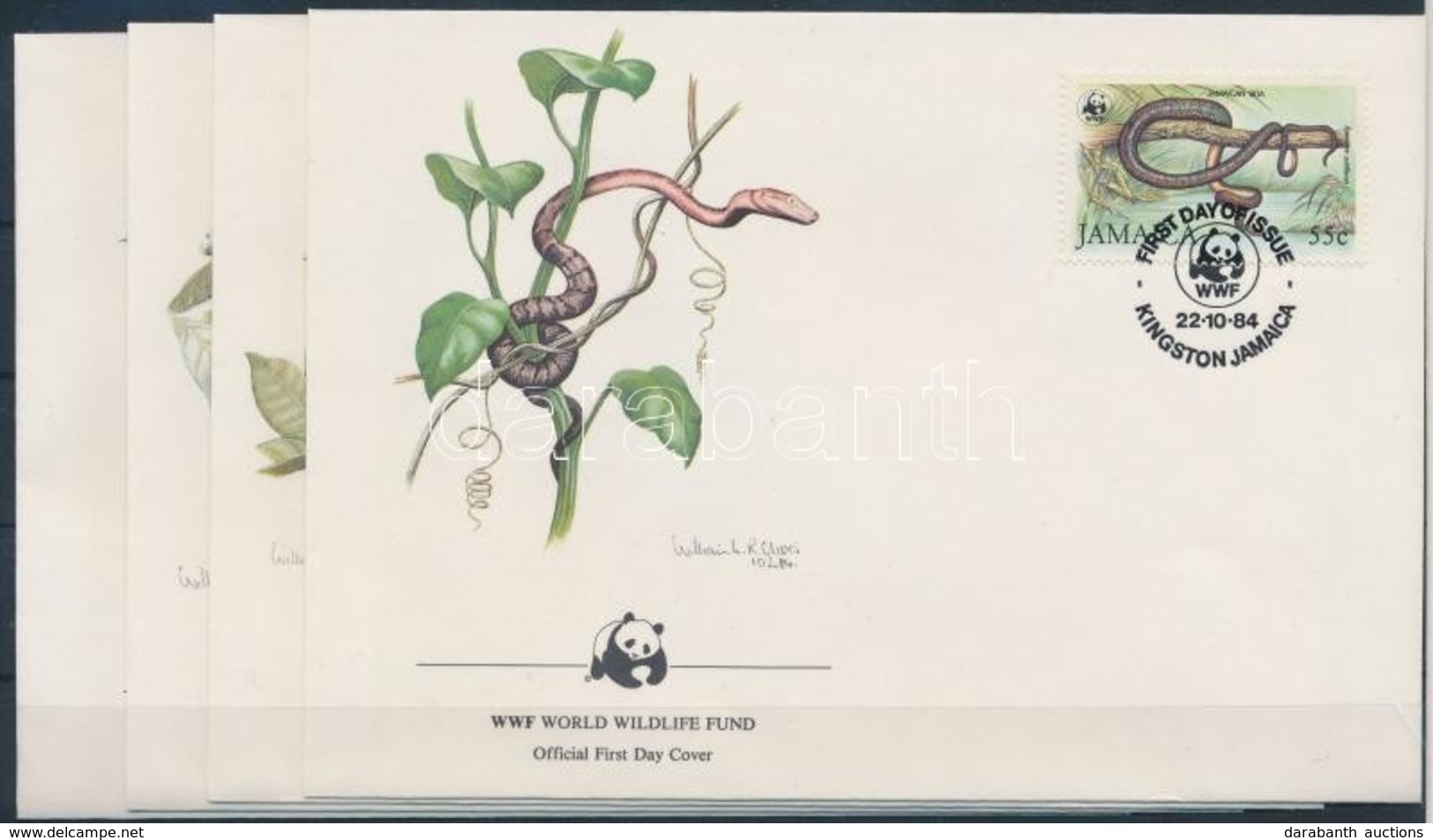 1984 WWF: Boa Sor Mi 591-594 I 4 Db FDC-n - Otros & Sin Clasificación