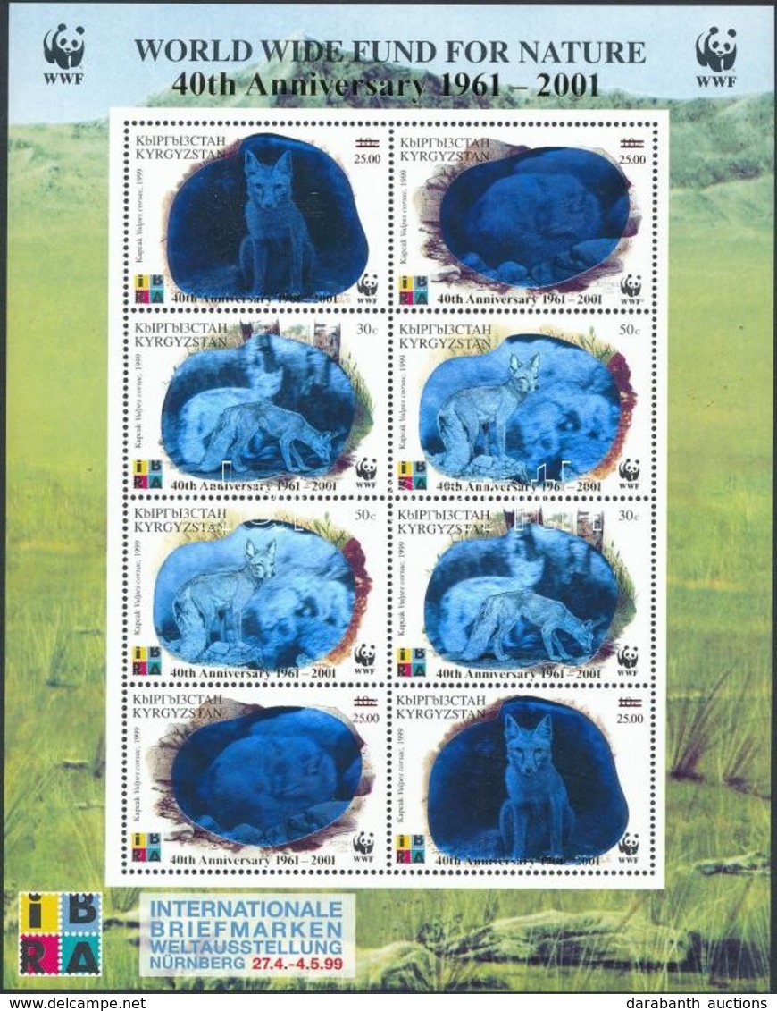 ** 2001 40 éves A WWF Felülnyomott Kisív Mi 249-252 - Otros & Sin Clasificación