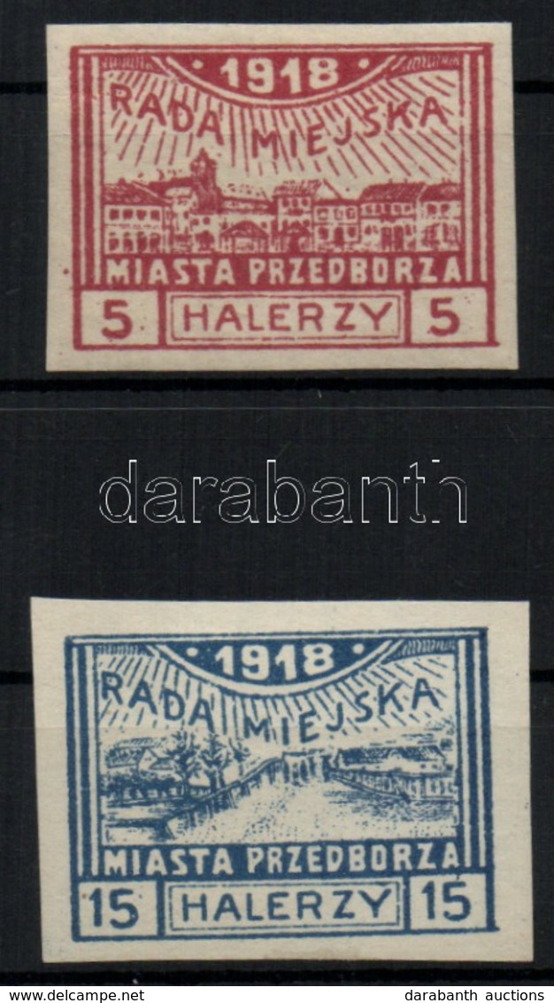 * 1918 Przedborz Helyi Kiadás Mi 11C + 13C - Otros & Sin Clasificación