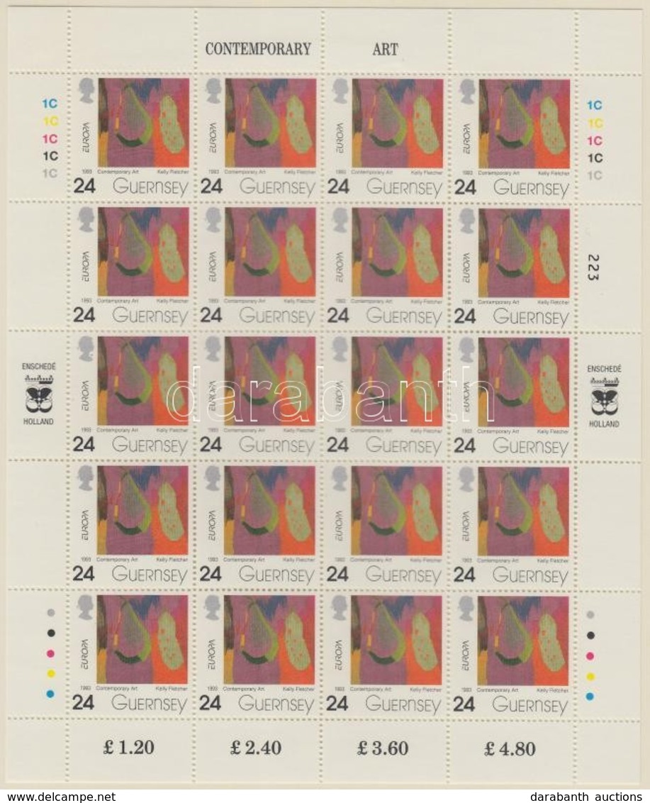 ** 1993 Europa CEPT Kisív Sor / Mi 608-611 Minisheets - Otros & Sin Clasificación