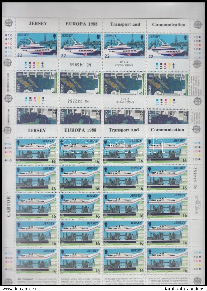 ** 1988 Europa CEPT Közlekedés és Kommunikáció Kisívsor Mi 435-438 - Otros & Sin Clasificación