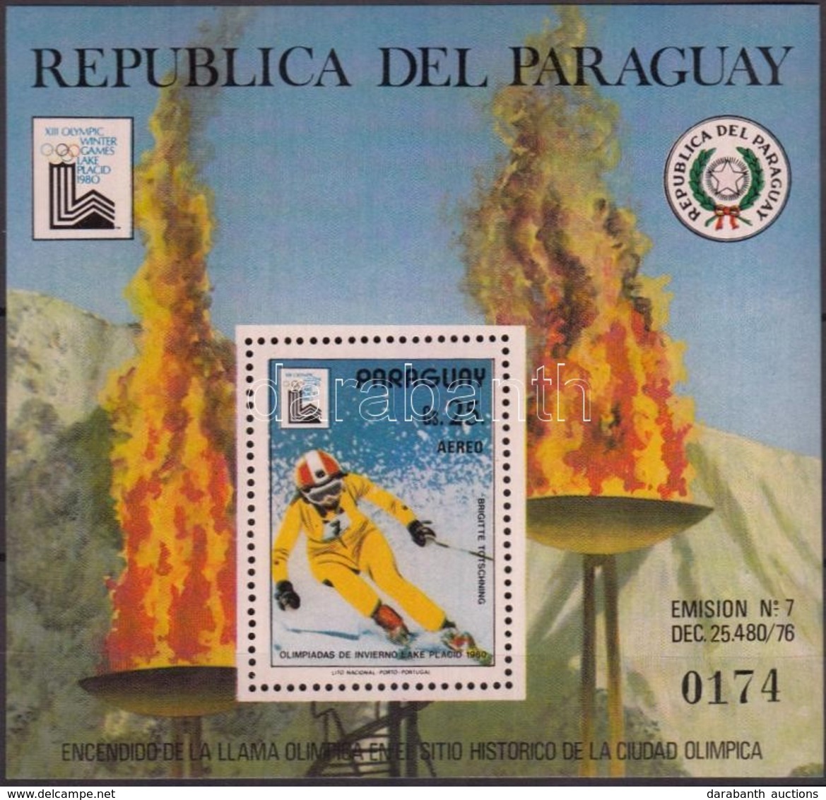 ** 1979 Téli Olimpia, Lake Placid (I) Blokk Mi 333 - Otros & Sin Clasificación