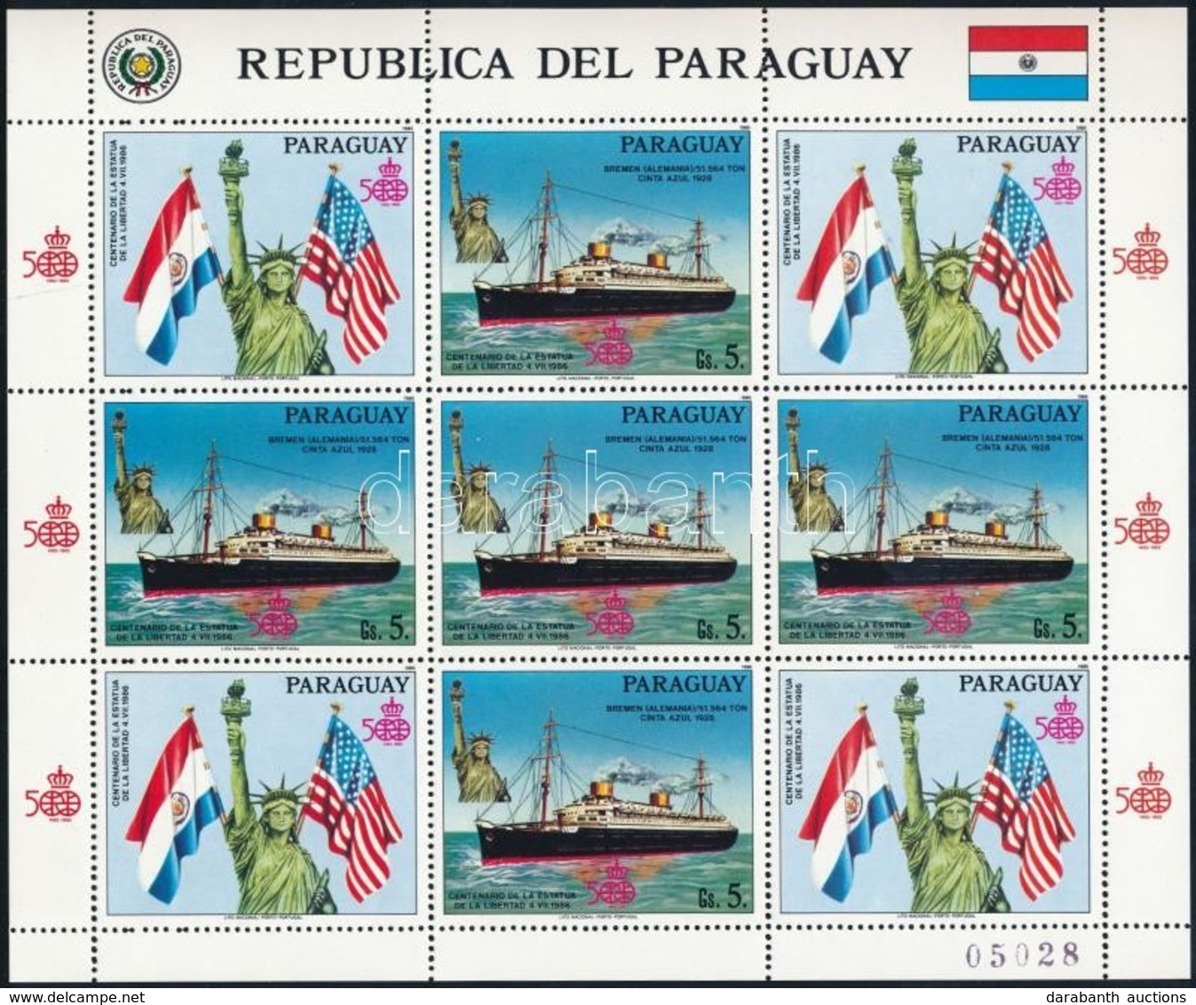 ** 1986 100 éves Szabadság-szobor New Yorkban: Hajók Kisív,
100 Years Statue Of Liberty In New York: Ships Mini Sheet
Mi - Otros & Sin Clasificación