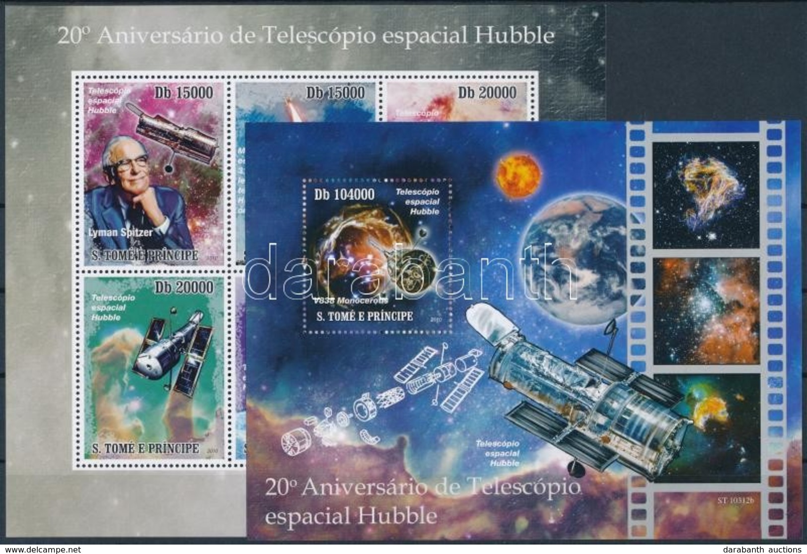 ** 2010 20 éves A Hubble űrtávcső Kisív Mi 4536-4541 + Blokk Mi 779 - Autres & Non Classés