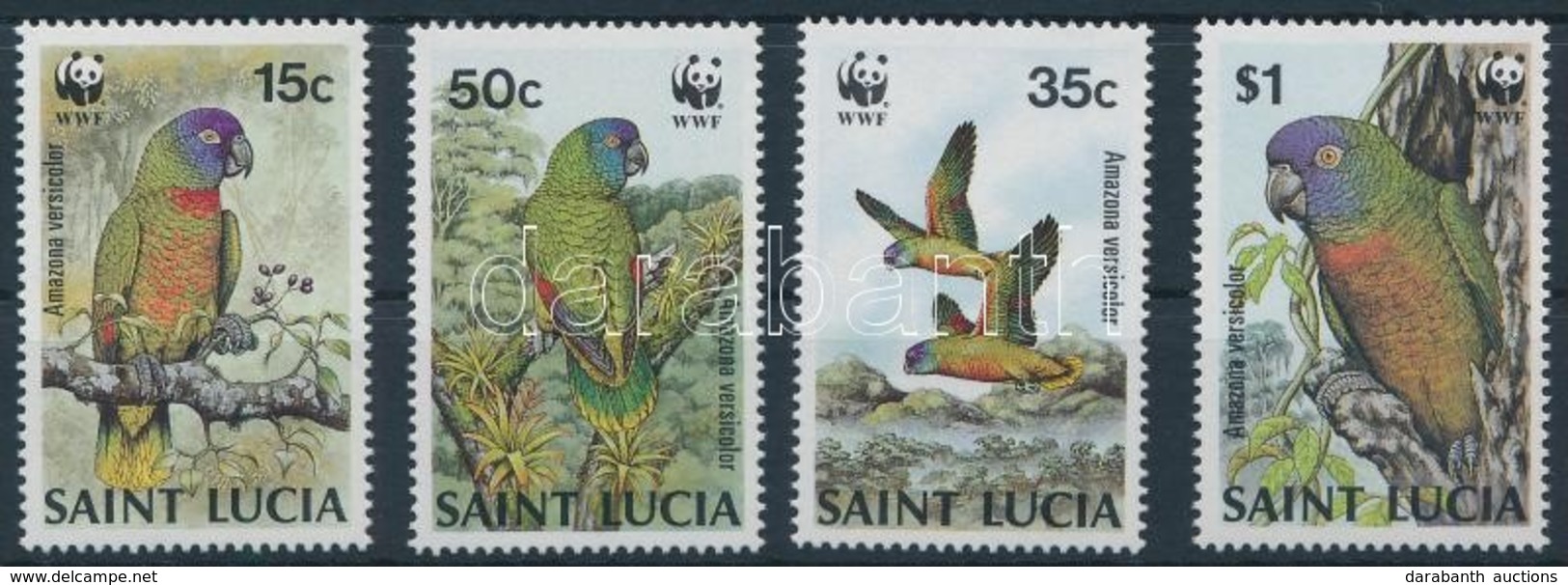 ** 1987 WWF Papagájok Sor,
WWF Parrots Set
Mi 909-912 - Otros & Sin Clasificación