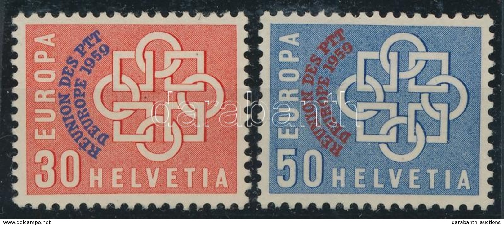 ** 1959 CEPT Európai Postakongresszus Mi 681-682 (Mi EUR 40,-) - Otros & Sin Clasificación