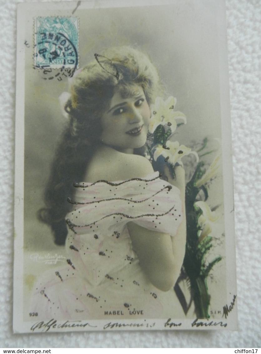 CPA FEMME Artiste  MABEL LOVE Reutlinger  PAILLETTES - Artistas