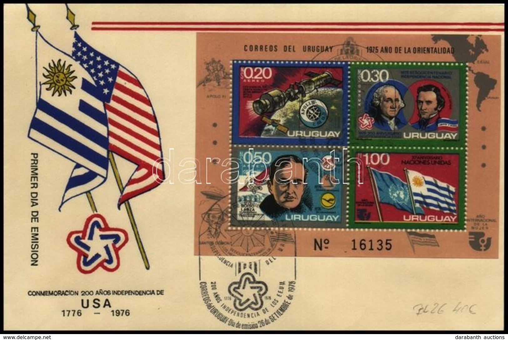 1976 Mi Blokk 26 FDC-n - Otros & Sin Clasificación