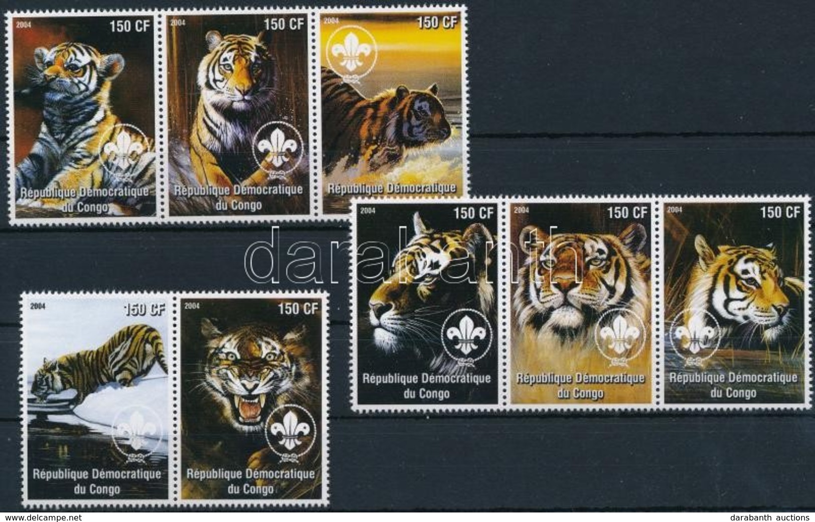 ** Kongó (Kinshasa) 2004 Tigris Sor 8 érték - Otros & Sin Clasificación