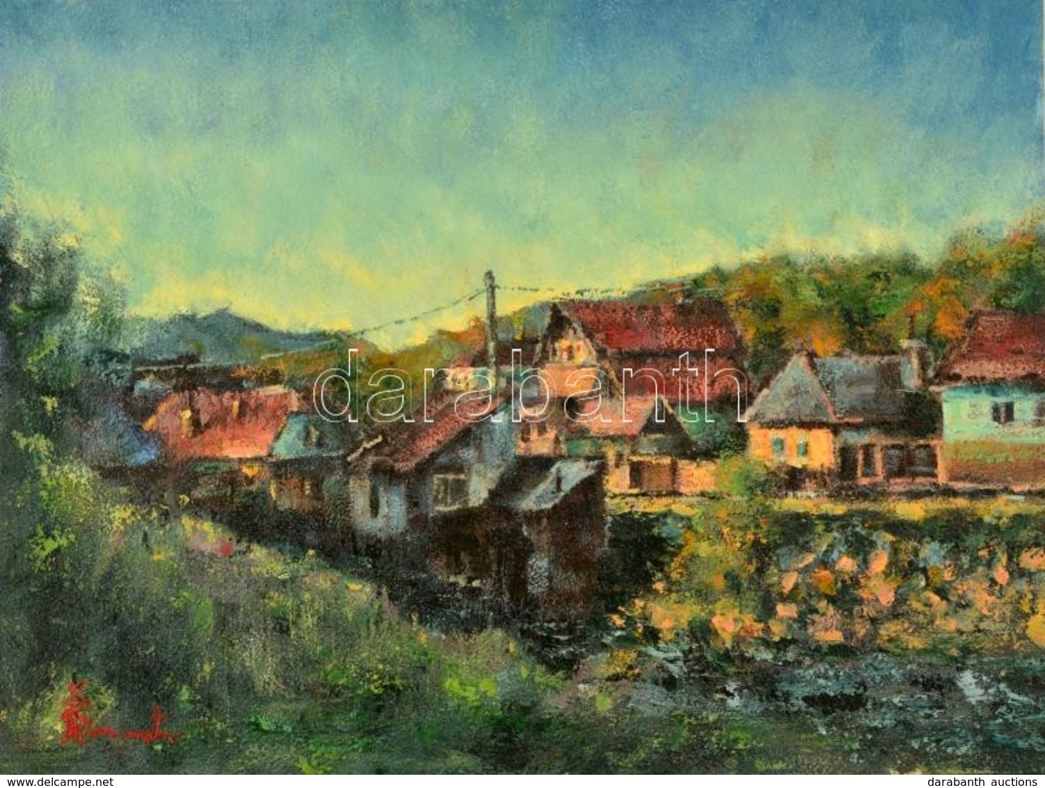 Olvashatatlan Jelzéssel: Felsőbánya. Olaj, Farost, 30×40 Cm - Otros & Sin Clasificación