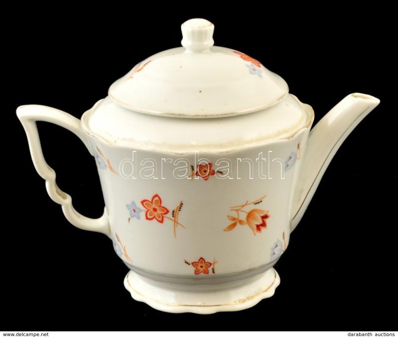 Zsolnay Porcelán Teáskanna, Matricás, Jelzett, Kopásnyomokkal, M: 18 Cm - Otros & Sin Clasificación