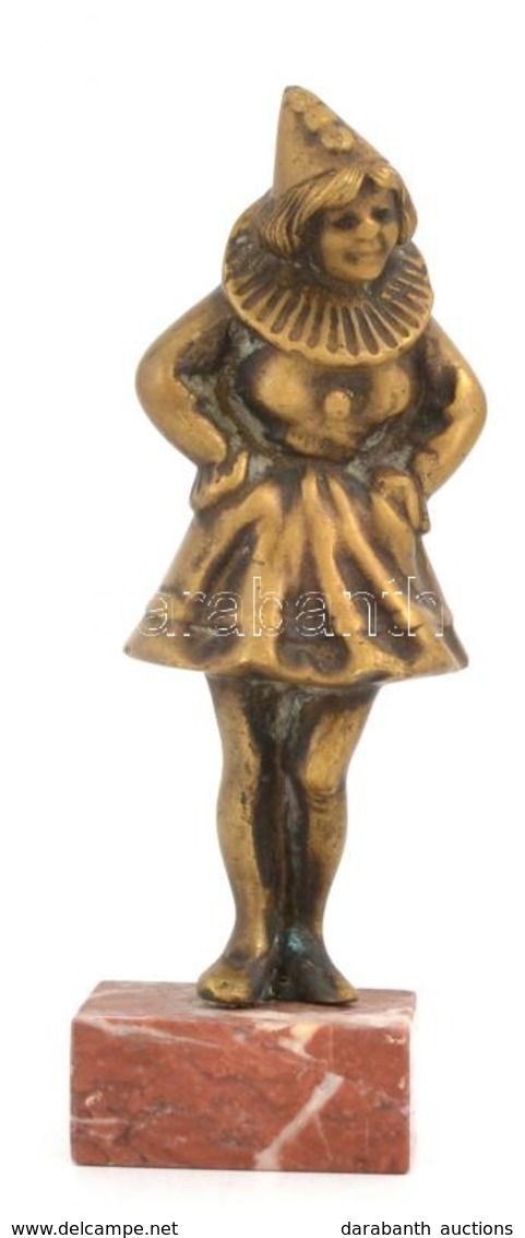 Bohóc, Bronz Figura, Talapzaton, M: 12 Cm - Otros & Sin Clasificación