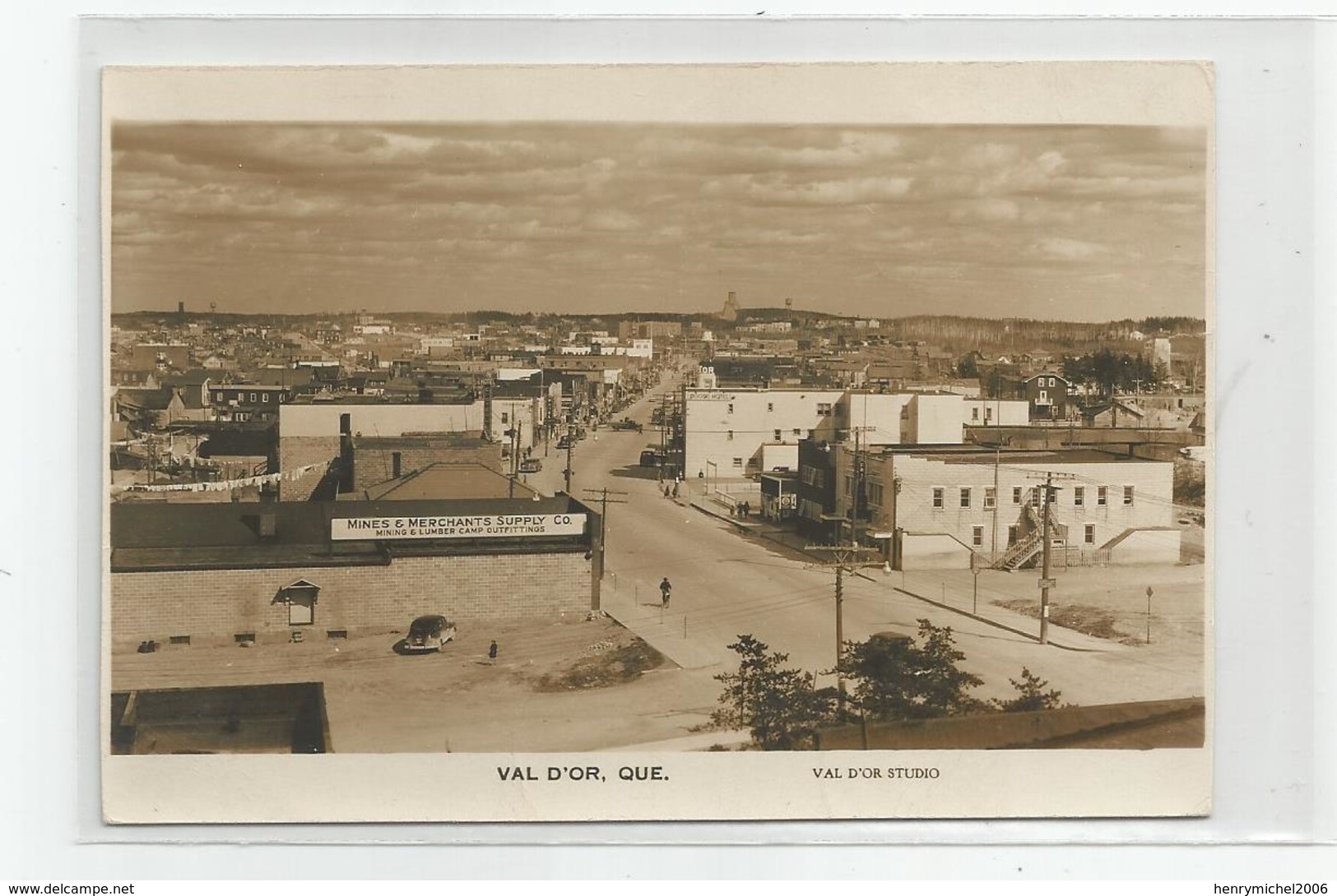 Canada Québec , Val D'or Mines Et Merchants Supply Co , Carte Photo Studio - Otros & Sin Clasificación