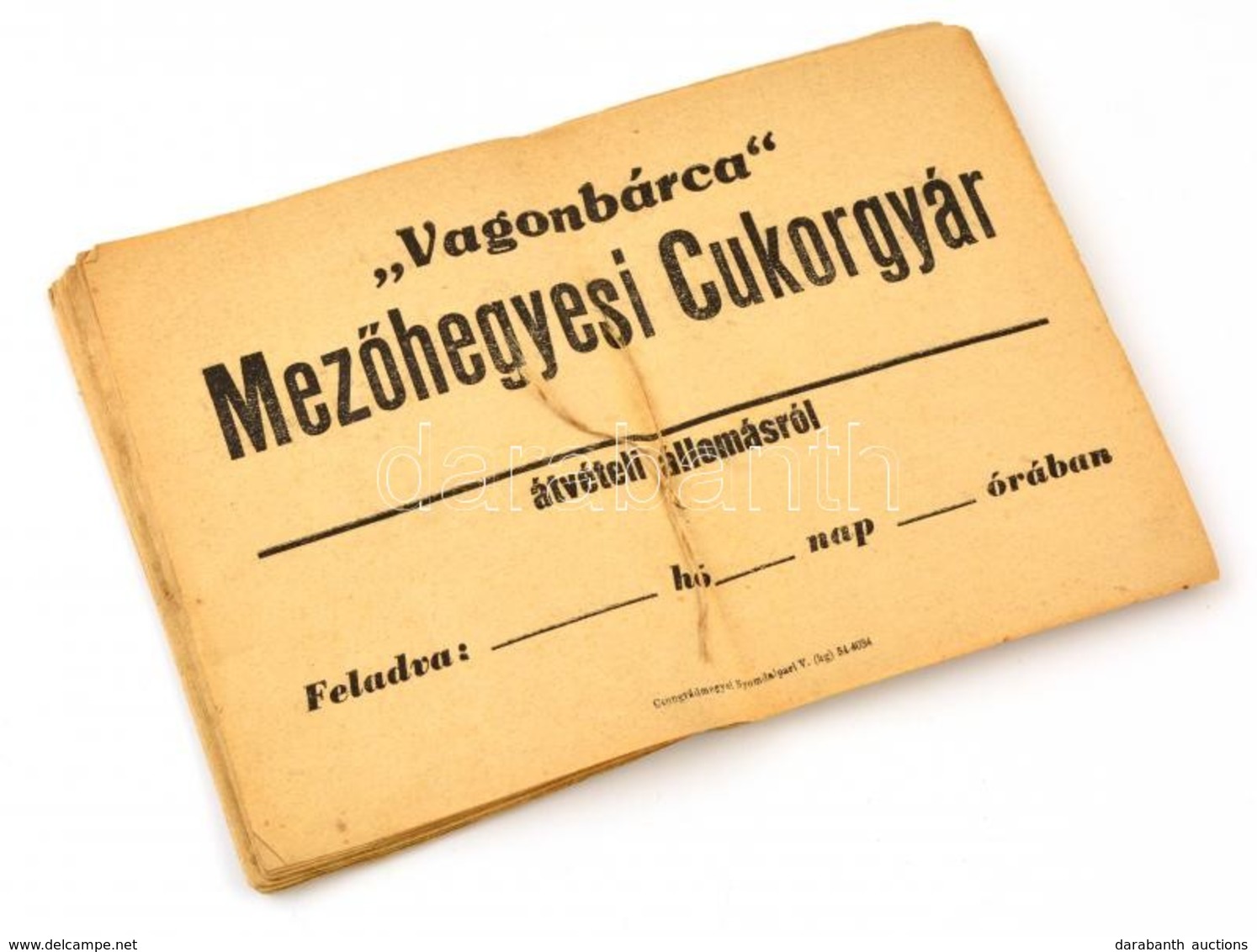 Cca 1910 Mezőhegyesi Cukorgyár Vagonbárca 39 Db - Sin Clasificación