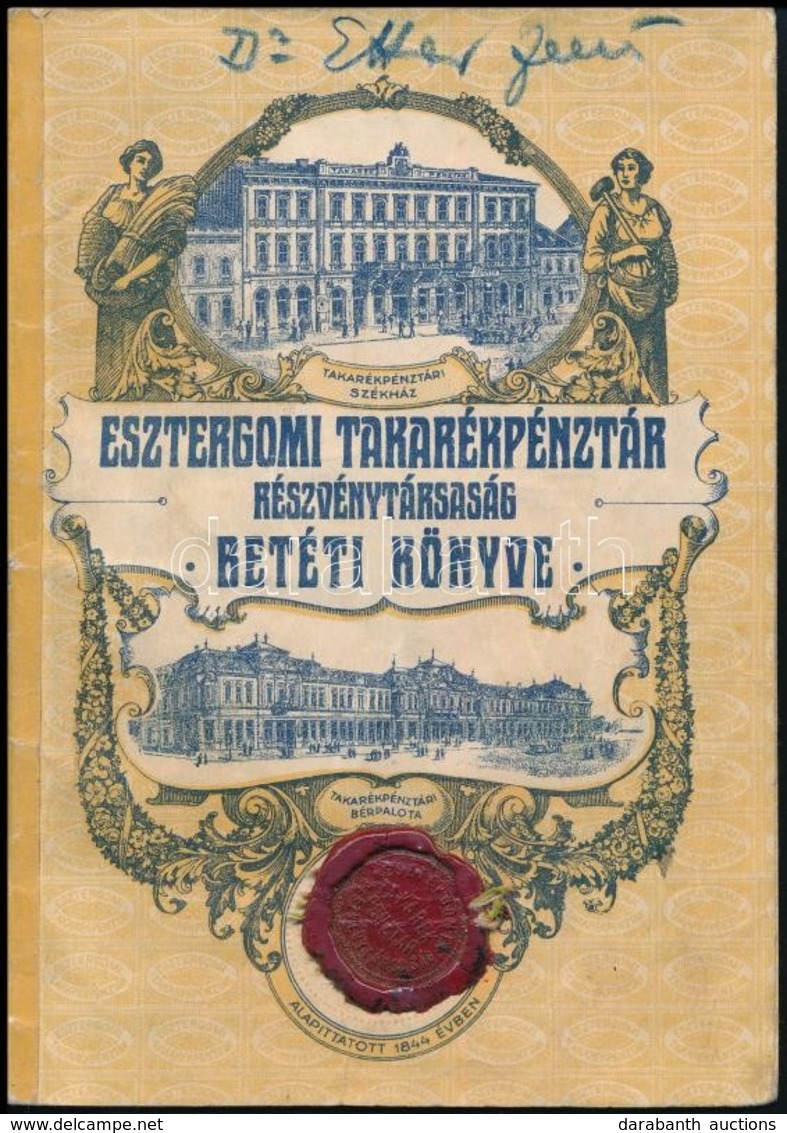 1932 Dr. Etter Jenő (1897-1973) Esztergomi Főügyész, Későbbi Polgármester Takarékbetétkönyve, Az Esztergomi Takarékpénzt - Sin Clasificación