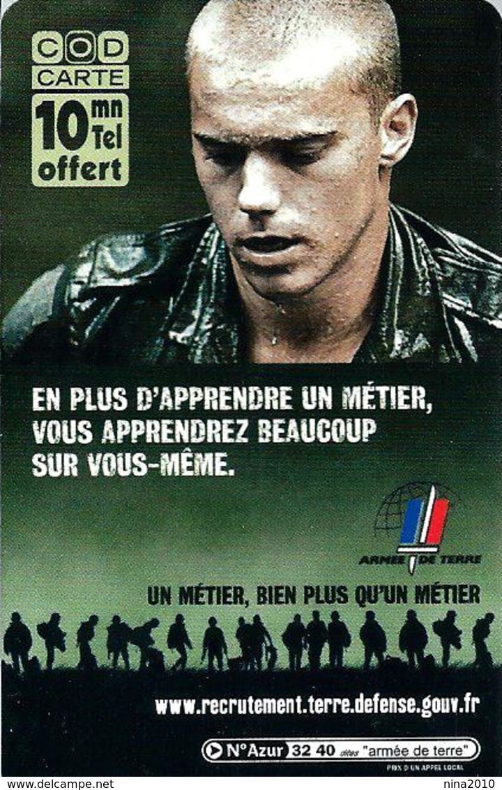 Codcarte France -   Armée De Terre  - TBE (FRANCE Army SOLDIER ) - 2005 - 115 200 Ex - 8 Départements Dispo - Tickets FT