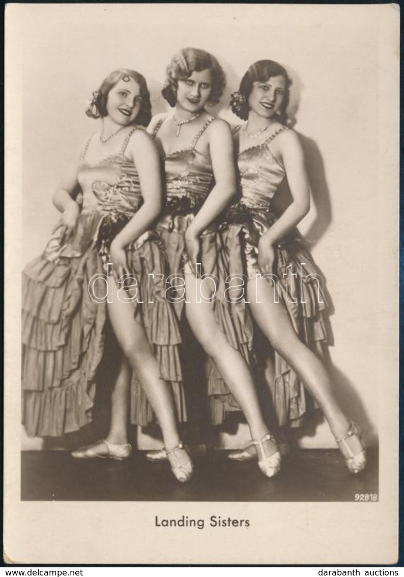 Cca 1920-1930 Landing Sisters Trió, Fotólap, 14,5×10,5 Cm - Otros & Sin Clasificación
