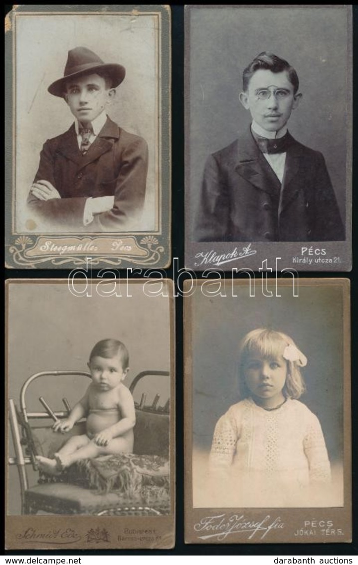 Cca 1900-1910 Vegyes Keményhátú Fotó Tétel, 17 Db, 10,5×6,5 és 20×11 Cm Közötti Méretekben - Otros & Sin Clasificación