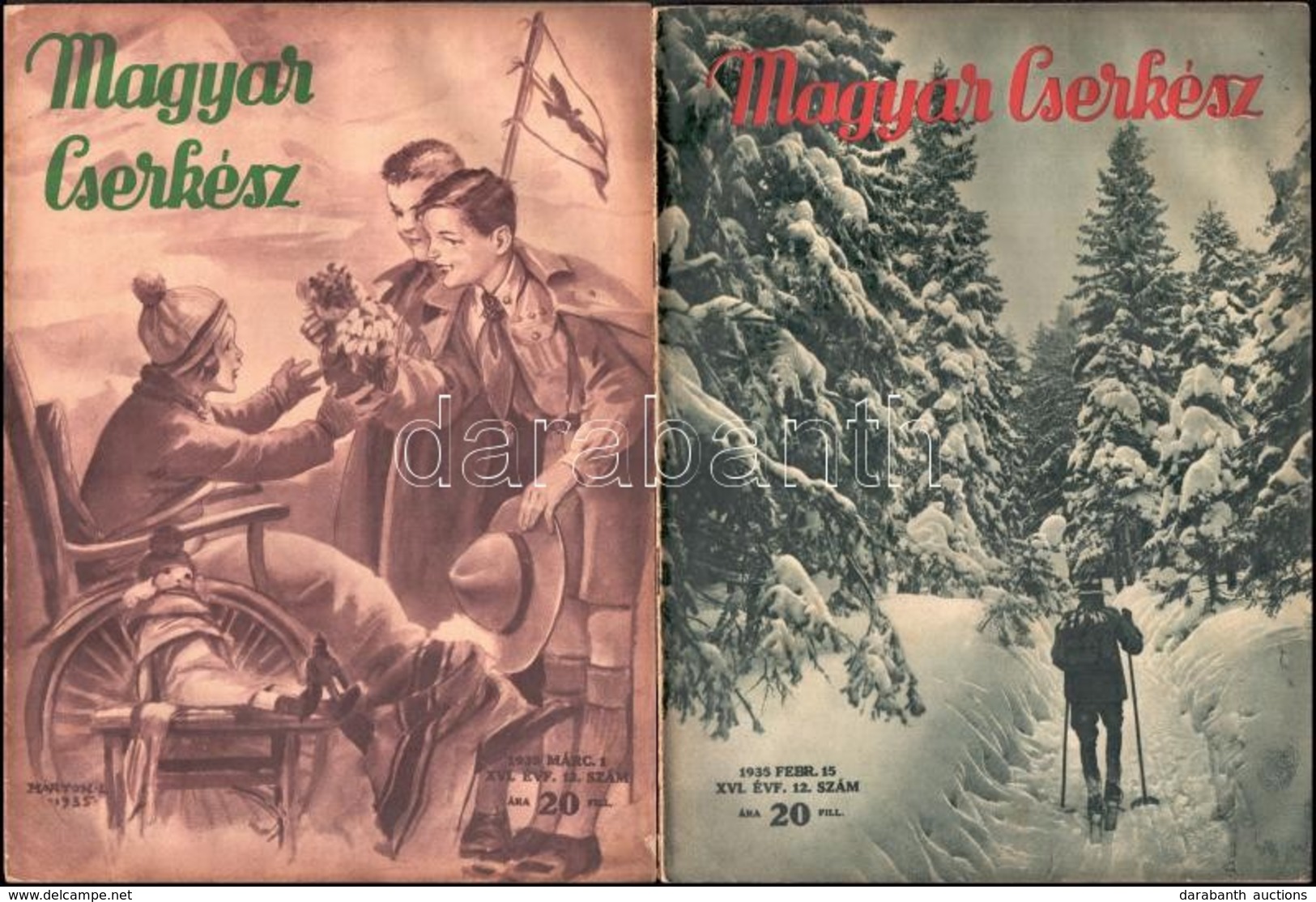 1935 A Magyar Cserkész XVI. évfolyamának 4 Db Száma - Movimiento Scout