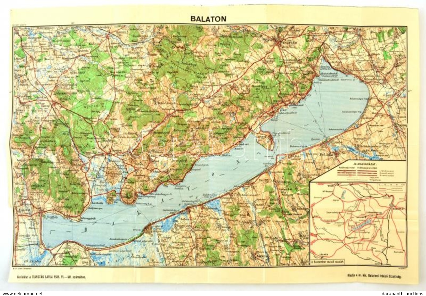 1935 Balaton, Turisták Lapja 1935. VI.-VII. Sz. Melléklete, Kiadja: M. Kir. Balatoni Intéző Bizottság, A Szélen Kis Hián - Otros & Sin Clasificación