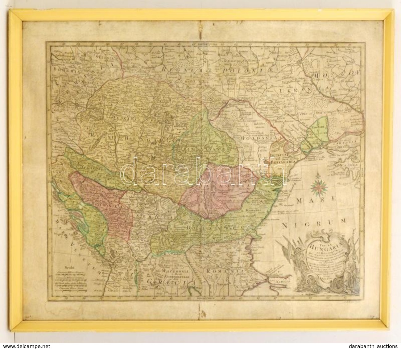 Cca 1772  Guillaume Delisle (1675-1726)(rajzolta)-Lotter, Georg Friedrich (1744-1801)(metszette): Tabula Hungaria Et Reg - Otros & Sin Clasificación