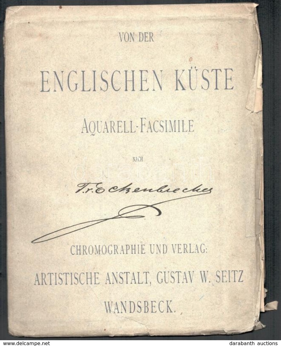 Cca 1880 Von Der Englischen Küste Aquarell-Facsimile, Verlag: Artistische Anstalt Gustav W. Seitz, 18×25 Cm - Sin Clasificación