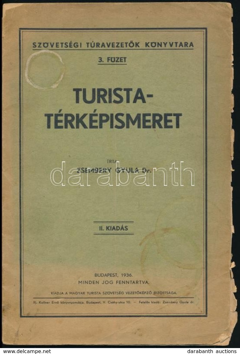 1930-1936 Térképminták és Kis Jelkulcs. Bp., 1930, Magyar Királyi Állami Térképészet. Különféle érdekes Tudnivalókkal. K - Sin Clasificación