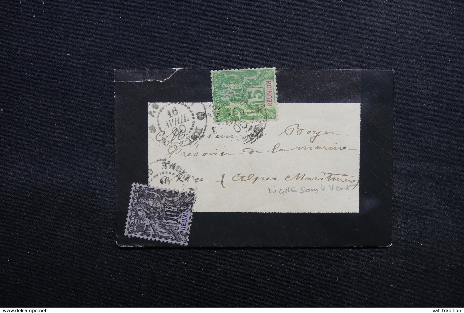 RÉUNION - Enveloppe Pour Nice En 1900, Affranchissement Type Groupe 5 Et 10 Ct - L 51638 - Covers & Documents