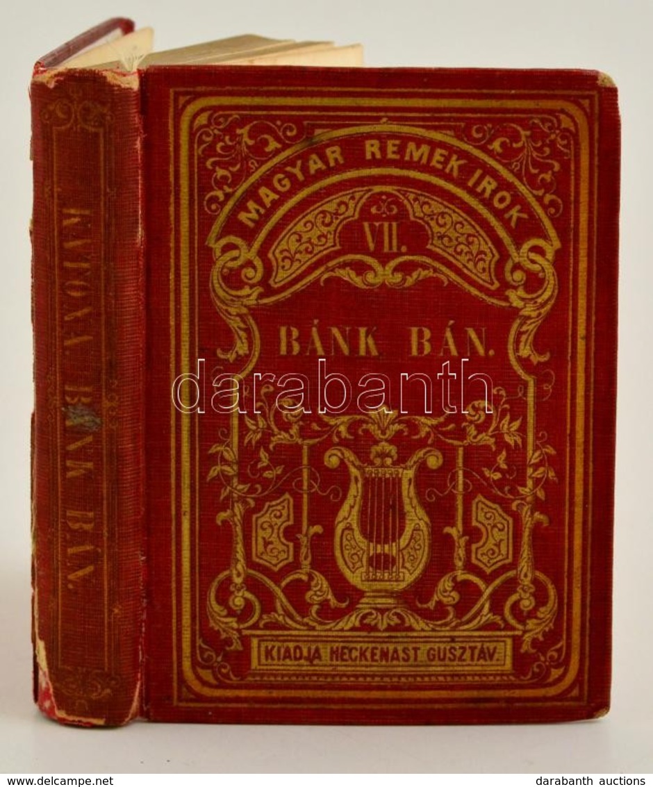 Katona József: Bánk Bán. Magyar Remekírók. Pest,1862, Heckenast, 242 P. Ötödik Kiadás. Kiadói Aranyozott Egészvászon-köt - Sin Clasificación