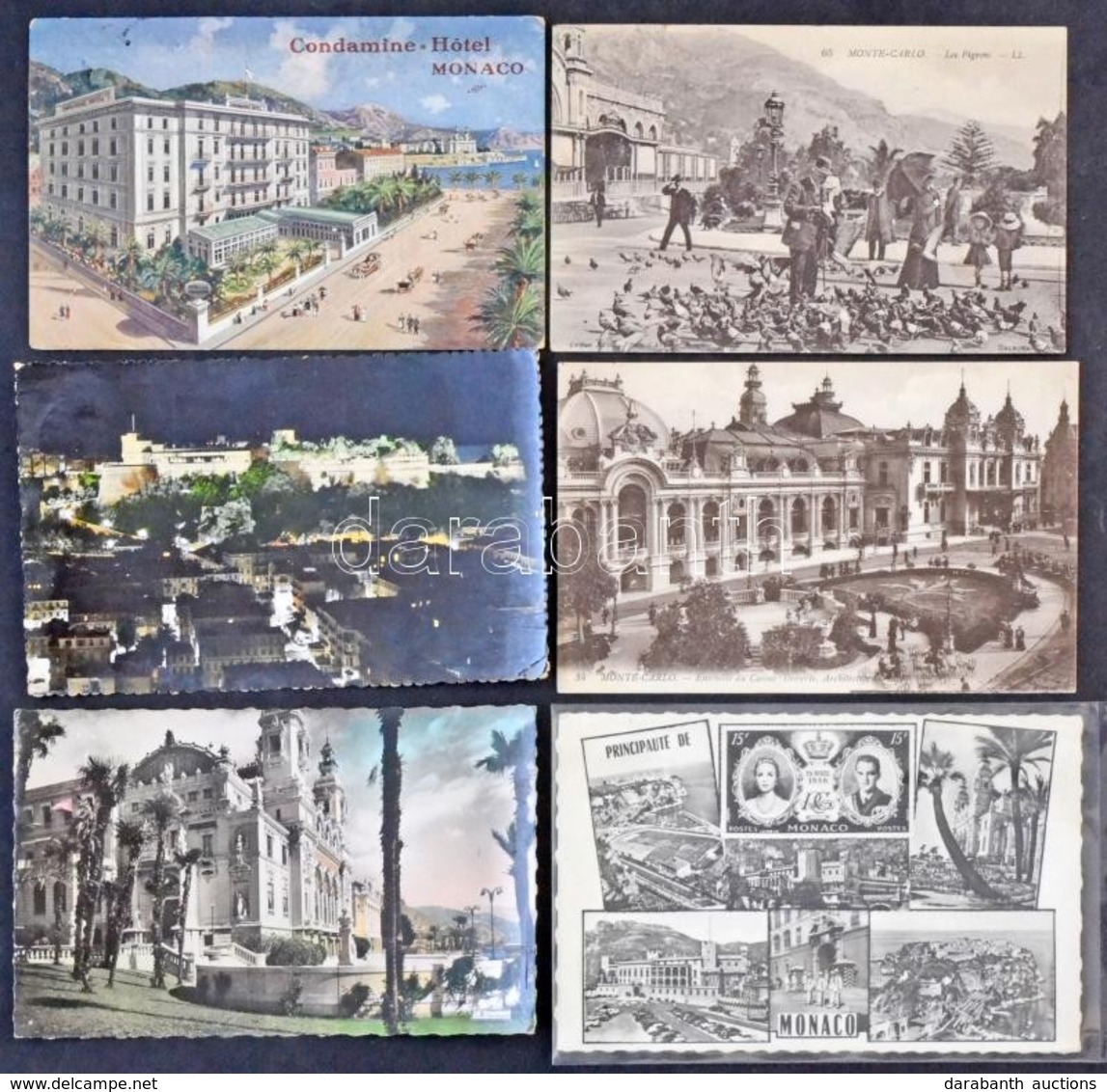 ** * Kb. 230 Db RÉGI Monaco-i Városképes Lap Kis Dobozban: Vegyes Minőség / Cca. 230 Pre-1960 Monaco Town-view Postcards - Sin Clasificación