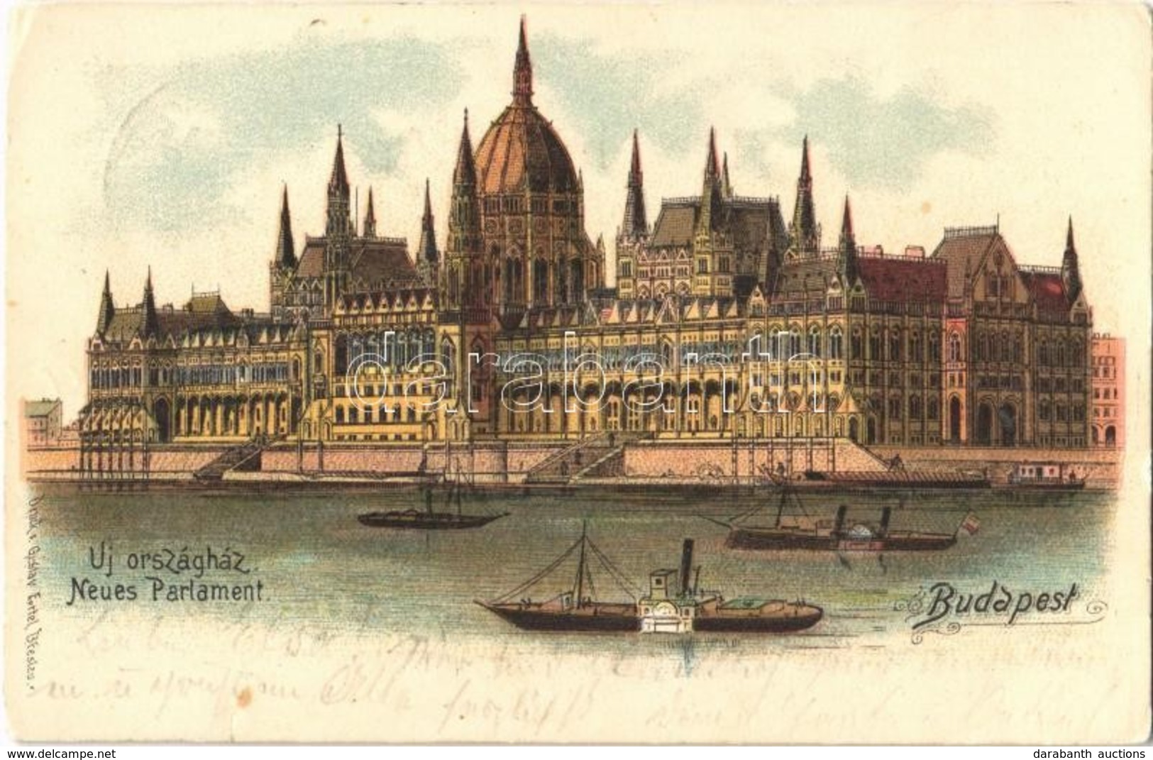 T2/T3 1902 Budapest V. Új Országház. Gustav Ertel Litho (EK) - Sin Clasificación