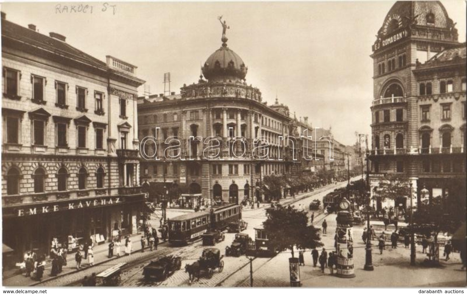 ** T4 Budapest VIII. Rákóczi út és Erzsébet Körút (Blaha Lujza Tér), Emke Kávéház, Pesti Hazai Első Takarékpénztár, Gyóg - Sin Clasificación