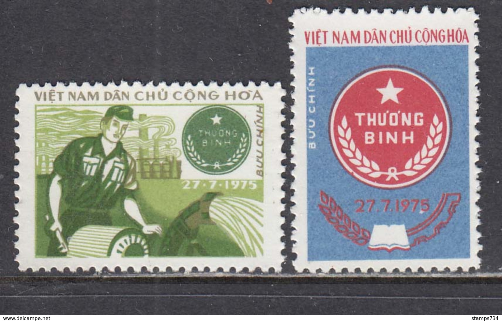 Vietnam 1976 - Portofreiheitsmarken Mi-Nr. 26/27, MNH** - Vietnam