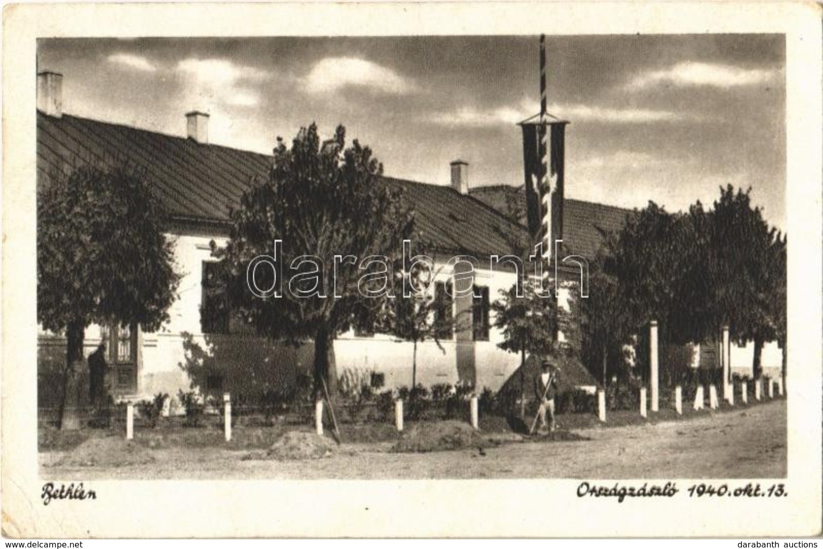 T2/T3 1940 Bethlen, Beclean; Oszágzászló Október 13-án / Hungarian Country Flag  (EK) - Sin Clasificación