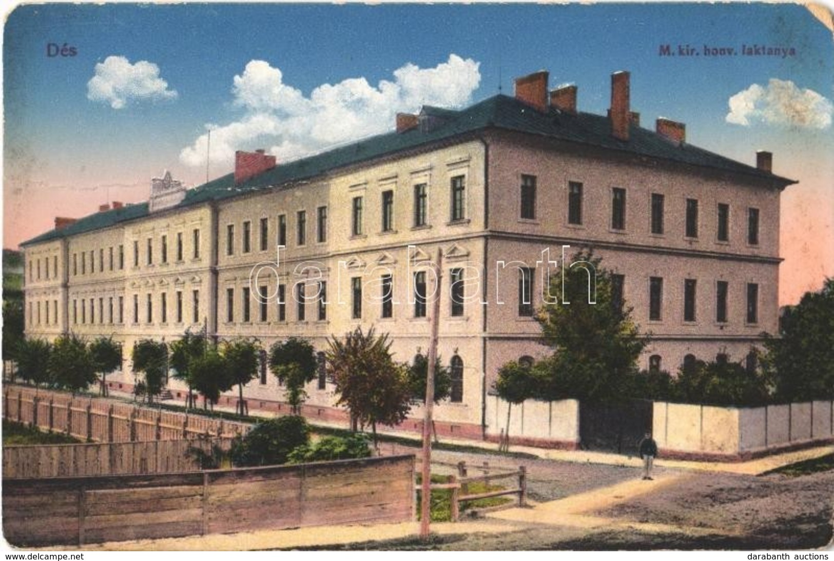 ** T3 Dés, Dej; M. Kir. Honvéd Laktanya. Gálócsi Samu Kiadása / K.u.K. Military Barracks (fa) - Sin Clasificación