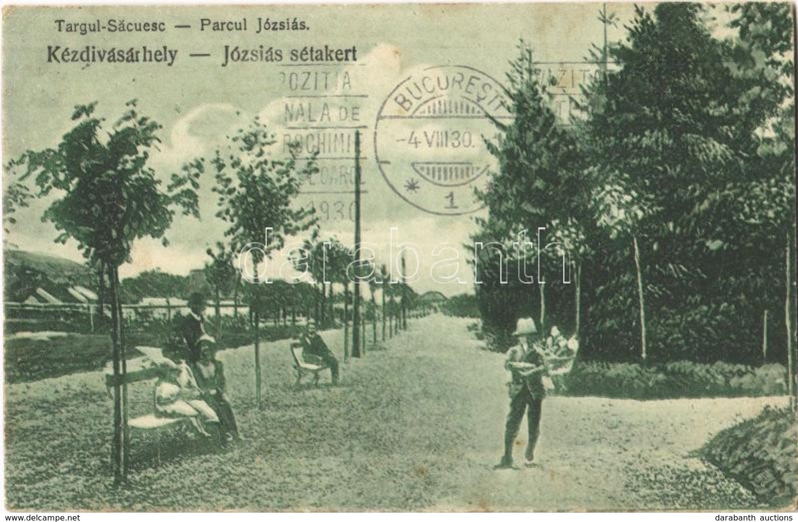 T2/T3 1930 Kézdivásárhely, Targu Secuiesc; Józsiás Sétakert / Park - Sin Clasificación