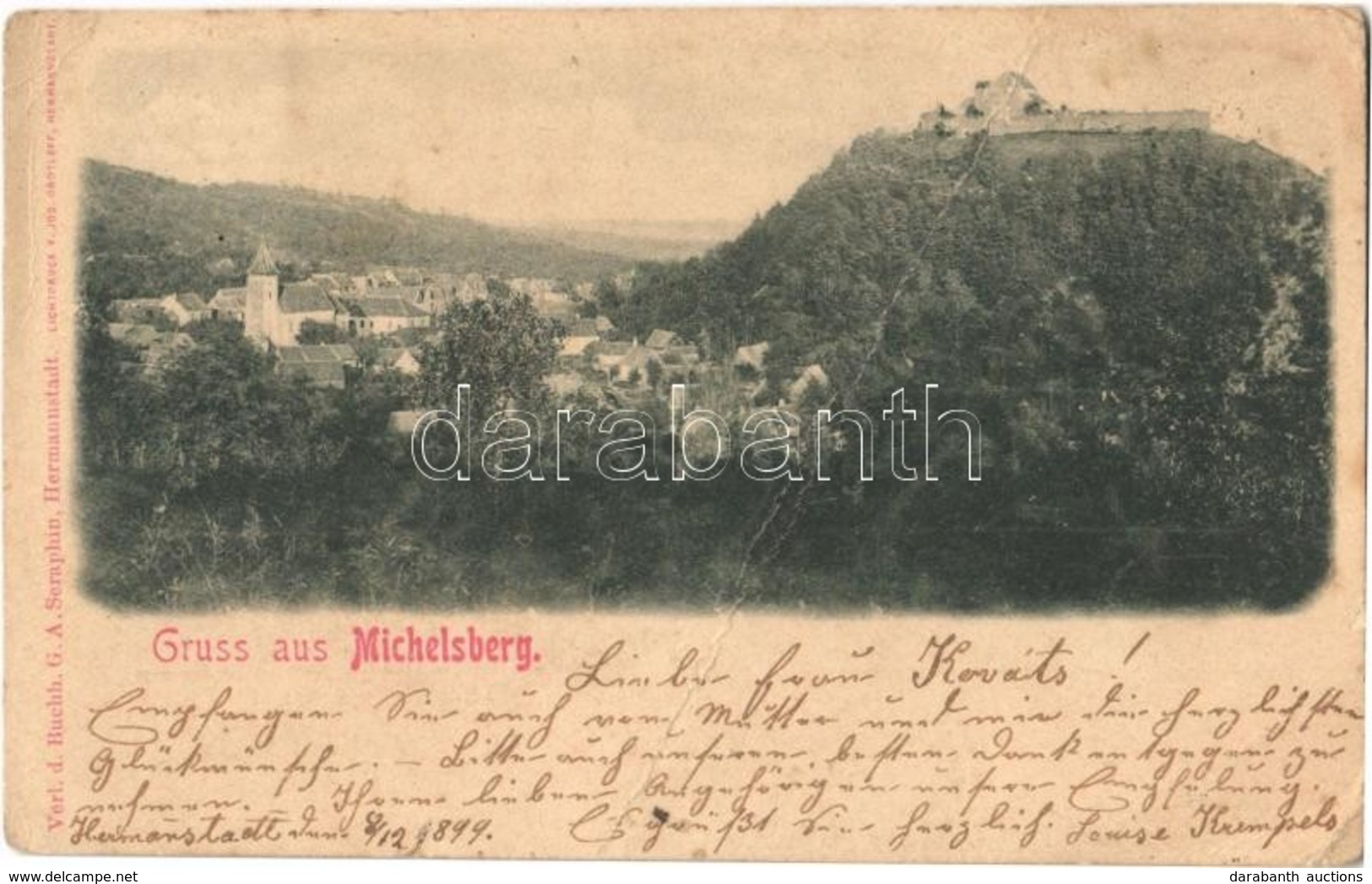 T3 1899 Kisdisznód, Michelsberg, Cisnadioara; Vár / Castle (szakadás / Tear) - Sin Clasificación
