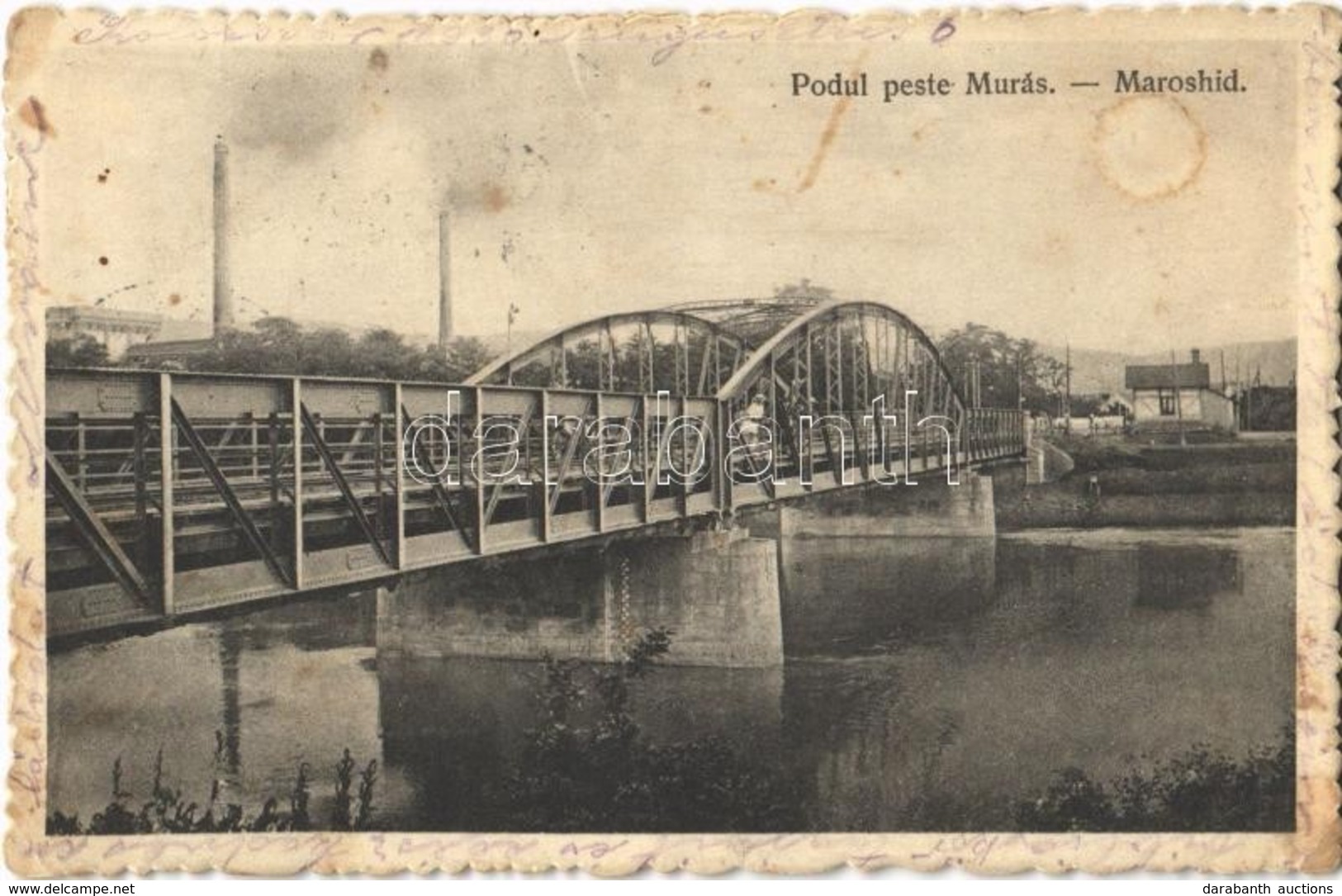 T2/T3 1930 Marosújvár, Uioara, Ocna Mures; Podul Peste Muras / Maros Híd. Josif Veress Kiadása / Mures River Bridge (fl) - Sin Clasificación