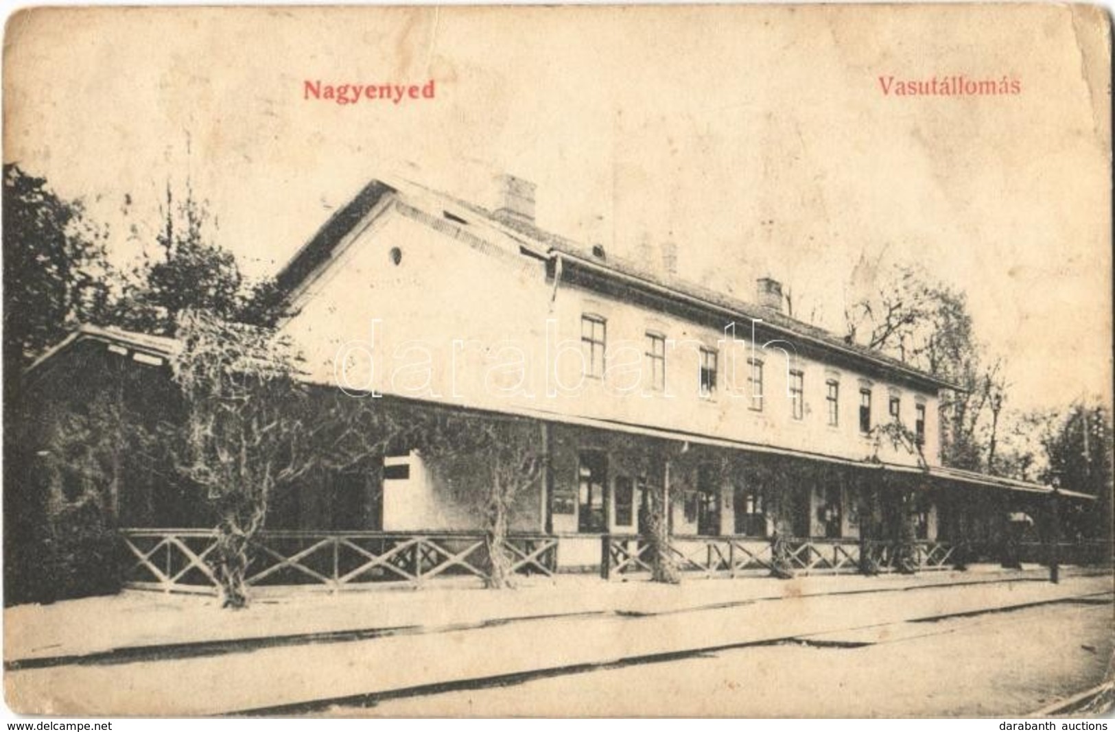 * T2/T3 1910 Nagyenyed, Aiud;  Vasútállomás. Lázár Adolf Utóda Kiadása / Railway Station (EK) - Sin Clasificación