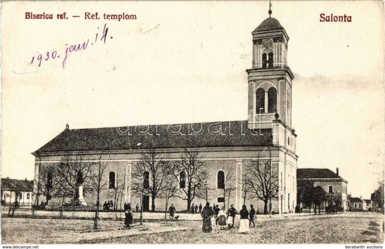 T2/T3 Nagyszalonta, Salonta; Biserica Ref. / Református Templom. Kiadja Döme Károly / Calvinist Church (EK) - Sin Clasificación