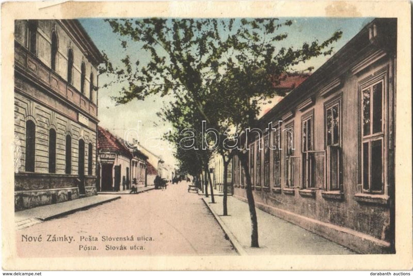 T2/T3 1922  Érsekújvár, Nové Zámky; Szlovák Utca, Posta, üzlet / Posta, Slovenská Ulica / Street, Post Office, Shop (EK) - Otros & Sin Clasificación