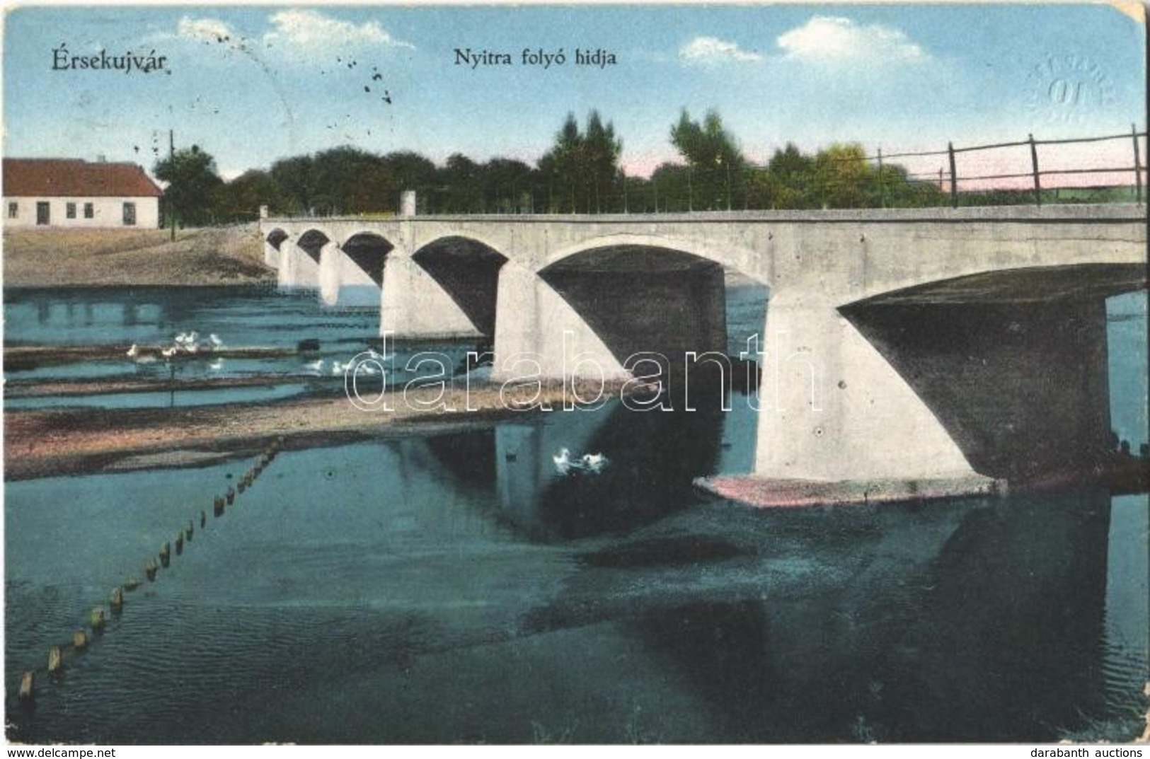 T2/T3 1915 Érsekújvár, Nové Zámky; Nyitra Folyó Hídja / Nitra River Bridge (EK) - Otros & Sin Clasificación