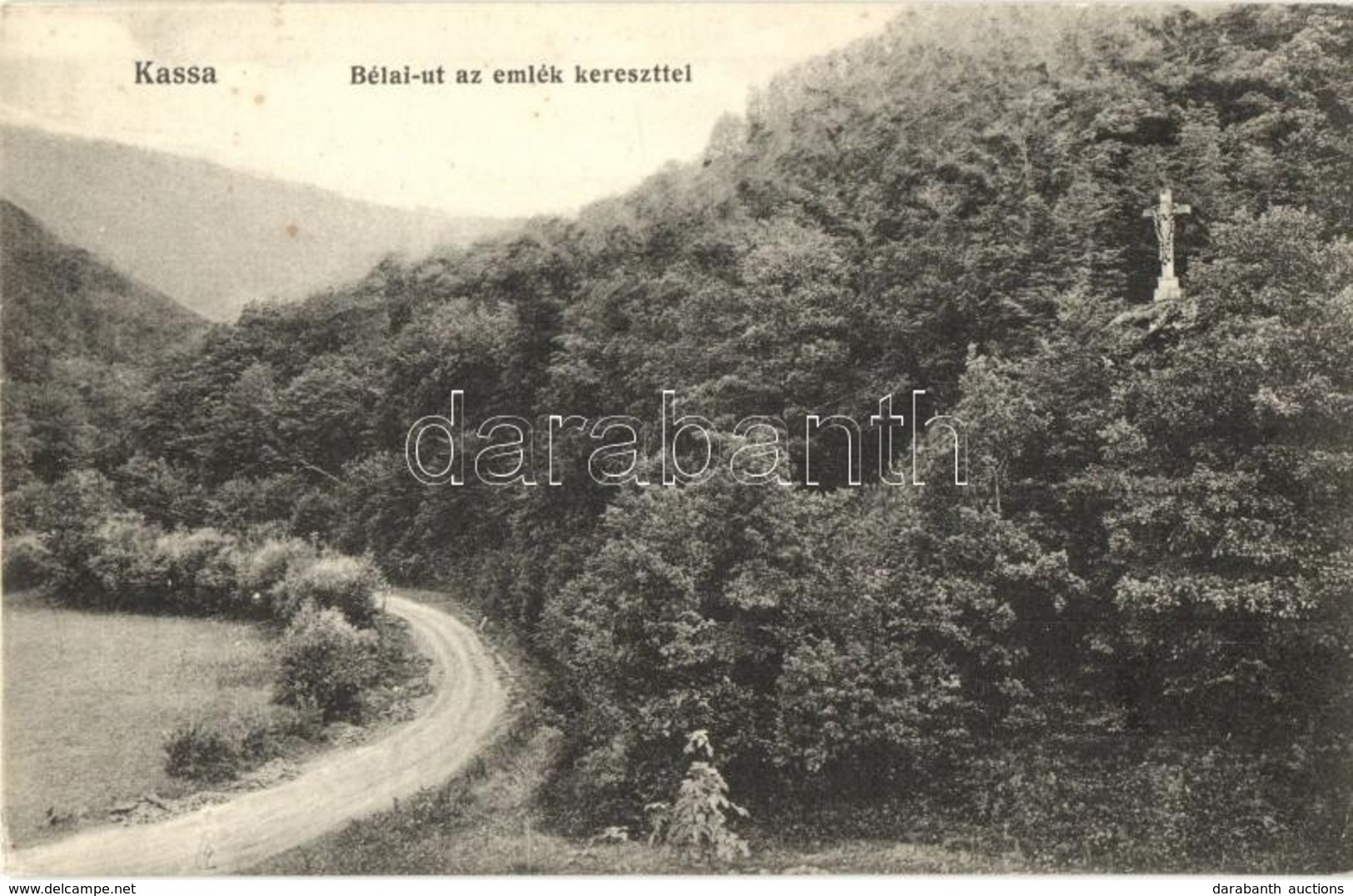 ** T2 Kassa, Kosice; Bélai út Emlékkereszttel / Road With Memorial Cross - Otros & Sin Clasificación