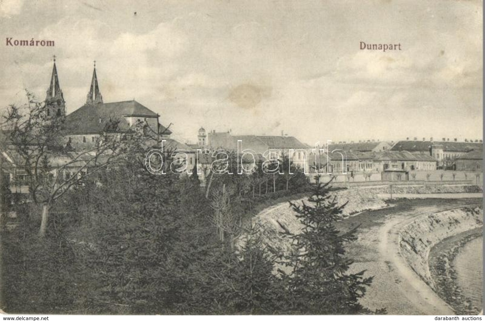 T3 1912 Komárom, Komárnó; Duna Part. Kiadja Laky Béla / Dunaj (fl) - Otros & Sin Clasificación