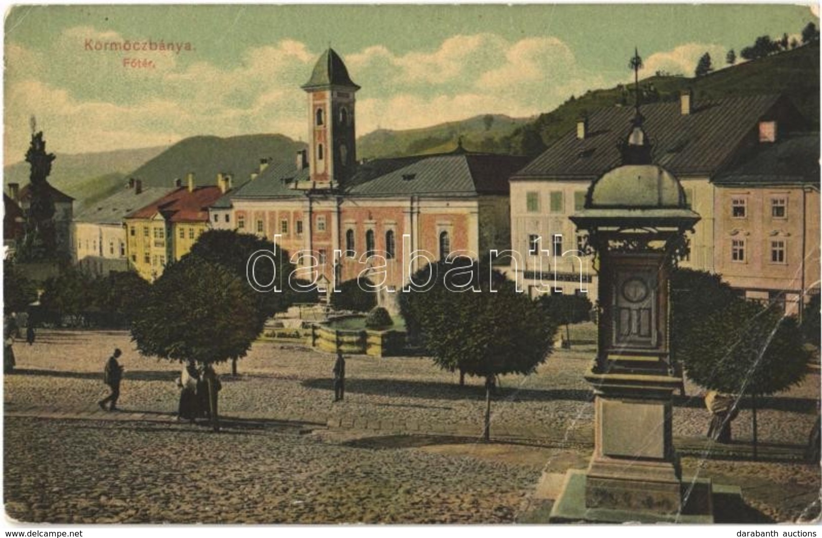 T4 1910 Körmöcbánya, Kremnitz, Kremnica; Főtér, Goldner Testvérek üzlete / Main Square, Shop Of The Goldner Brothers (áz - Otros & Sin Clasificación