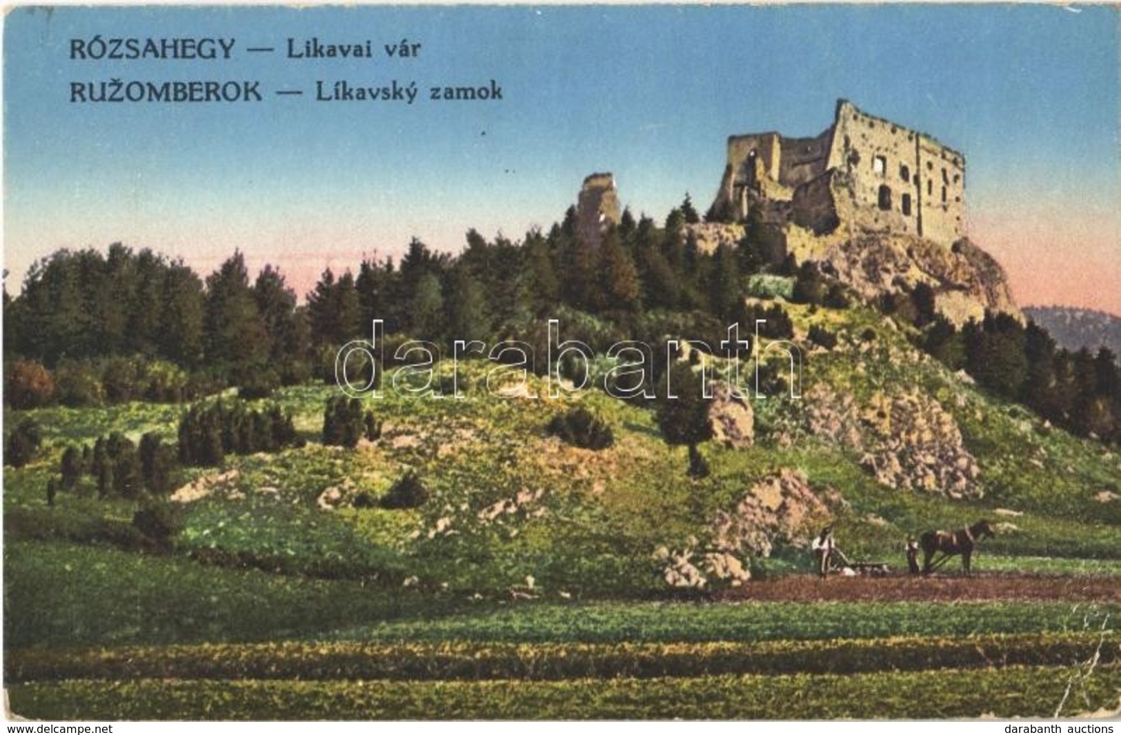 T2/T3 Likavka, Likava (Rózsahegy, Ruzomberok); Likavai Vár / Castle Ruins / Likavsky Zamok + 'M. Kir. Rokkant Kórház Kat - Otros & Sin Clasificación